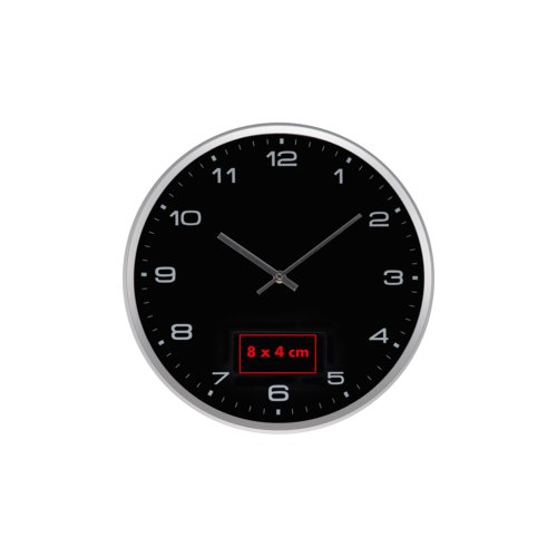 Orologio da parete con motivo intercambiabile.