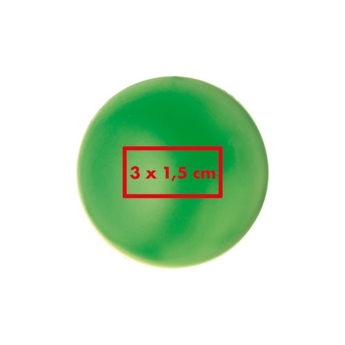 Palla antistress verde in gomma da stringere.