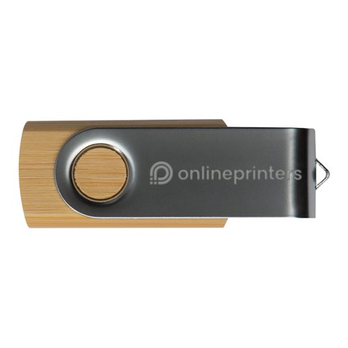 Chiavetta USB in legno con &#1082;&#1086;&#1088;&#1087;&#1091;&#1089; girevole in metallo.