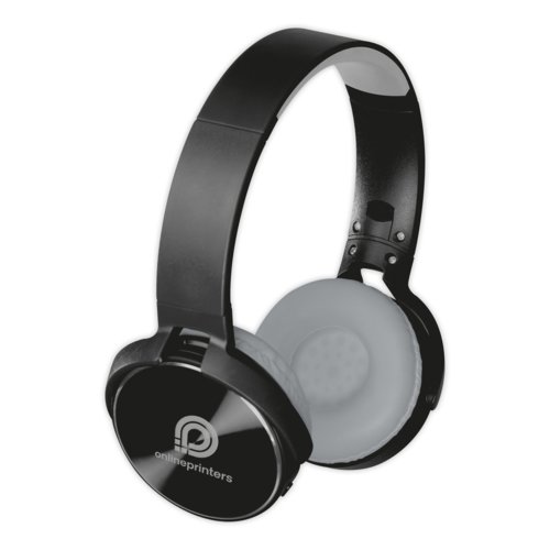 Cuffie over-ear nere con archetto regolabile.