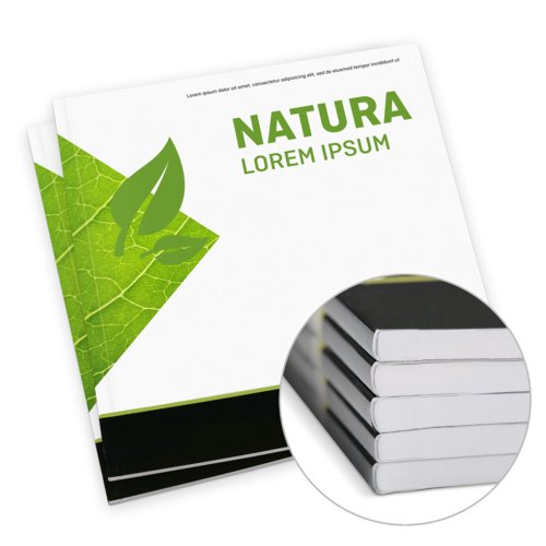 Cataloghi brossura incollata in carta ecologica/naturale, Quadrato, A3-Quadrato 3