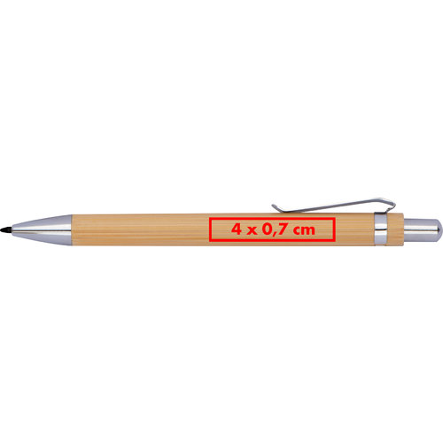 Matita senza inchiostro color legno con clip.