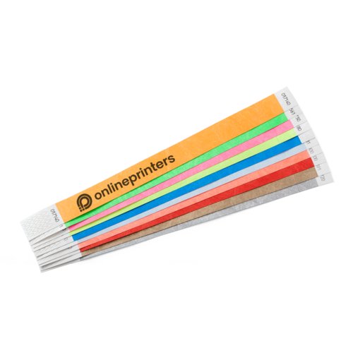 Braccialetti in Tyvek con numerazione progressiva.