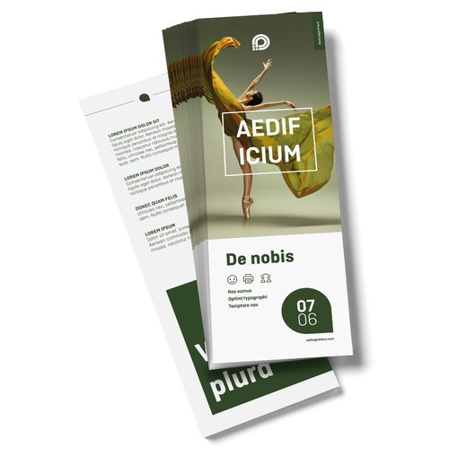 Segnalibro di carta, stampabile su entrambi i lati.