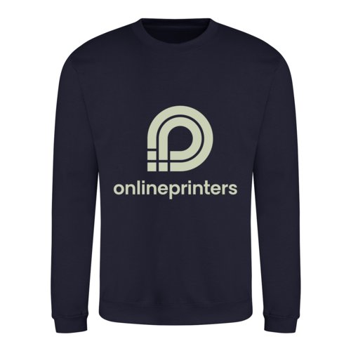 Felpa blu navy in cotone e poliestere, vestibilit unisex, con collo rotondo.