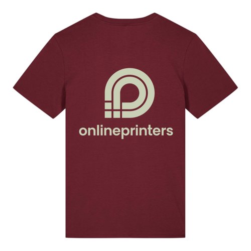 T-shirt bordeaux in cotone biologico a maniche corte.
