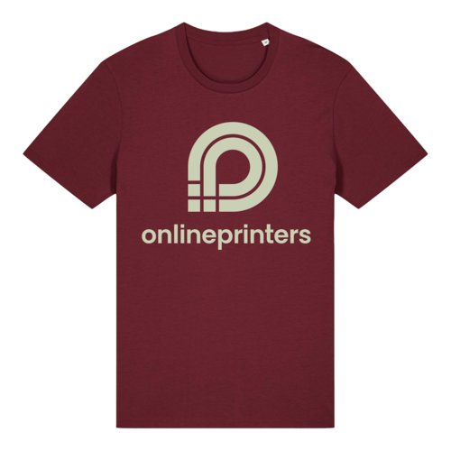 T-shirt bordeaux in cotone organico dal taglio unisex.