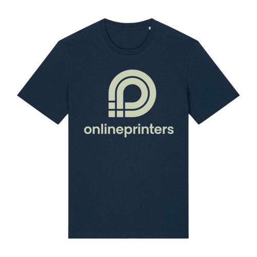 T-shirt blu navy in cotone biologico a maniche corte.