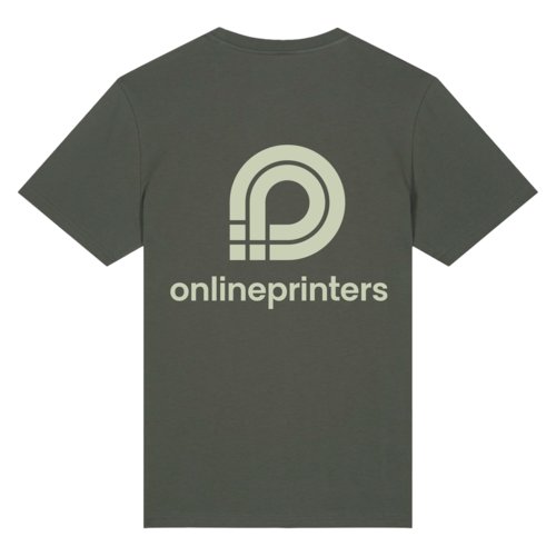 T-shirt kaki in cotone, vestibilità unisex.