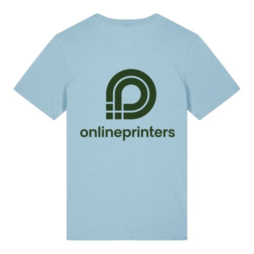 T-shirt in cotone organico azzurro cielo a maniche corte.