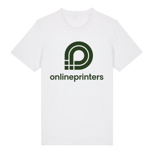 T-shirt bianca in cotone biologico a maniche corte.