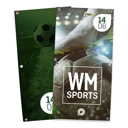 Telone colorato con occhielli per il fissaggio.