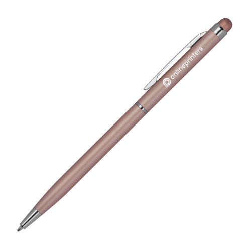 Penna a sfera in metallo color rame con funzione touch e clip.