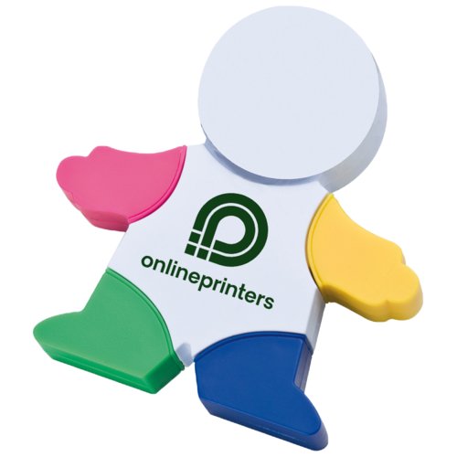 Evidenziatore in plastica multicolore con spazzola per tastiera.