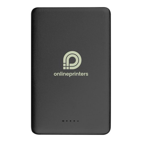 Power bank nero con capacit di 5.000 mAh.