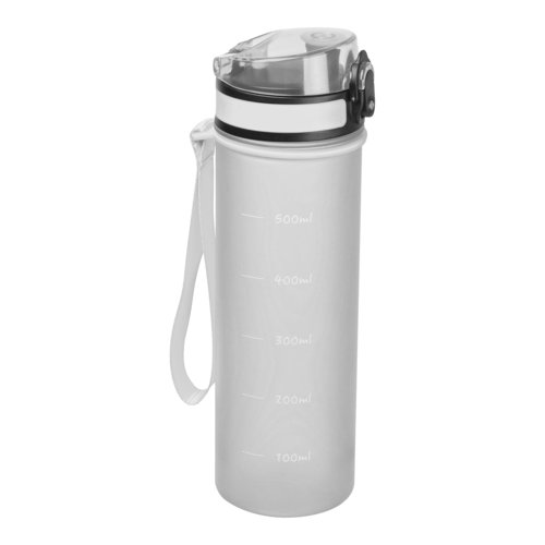 Borraccia trasparente in Tritan con motivo e cinturino.