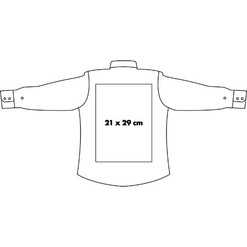Camicia in popeline da uomo a maniche lunghe con abbottonatura.