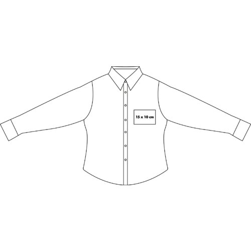 Camicetta Oxford da donna con maniche lunghe e abbottonatura.