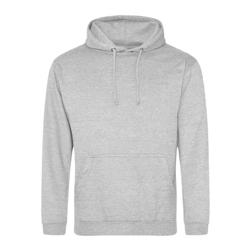 Felpa con cappuccio grigio mlange in cotone-poliestere con cappuccio e tasca a marsupio.