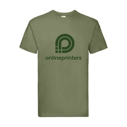 T-shirt verde in cotone a maniche corte.