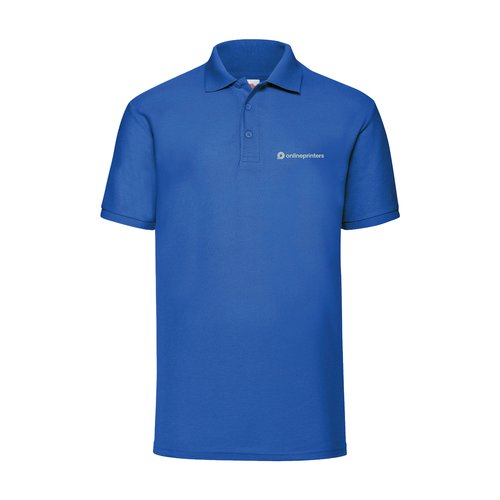 Polo piqu blu royal in misto cotone da uomo.
