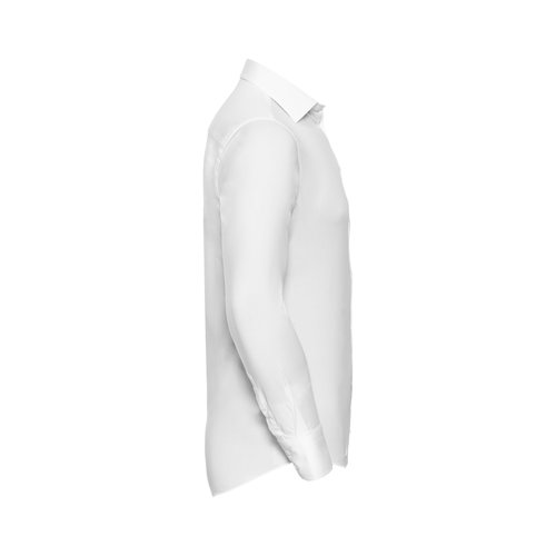 Camicia bianca da uomo in misto cotone, maniche lunghe.