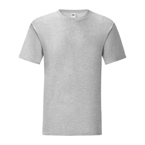 T-shirt in cotone grigio mélange da uomo a maniche corte.