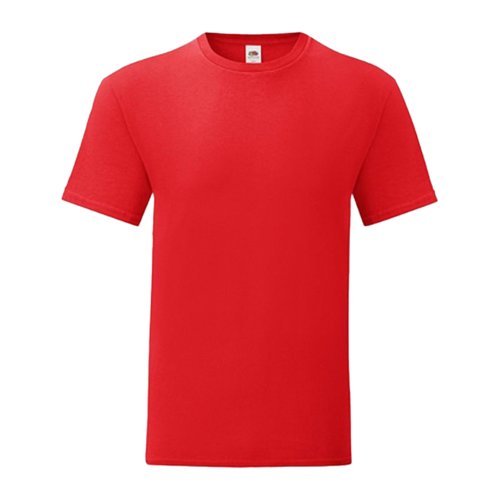 T-shirt rossa in cotone da uomo a maniche corte.