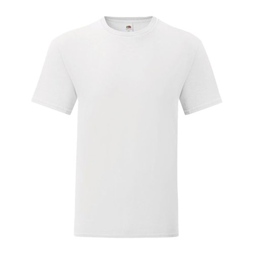 T-shirt bianca in cotone da uomo a maniche corte.
