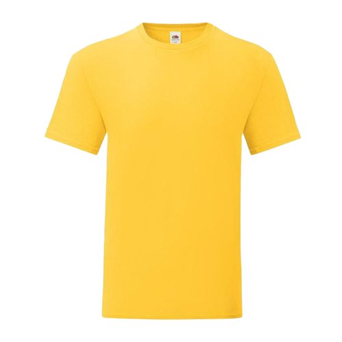 T-shirt gialla in cotone da uomo a maniche corte.