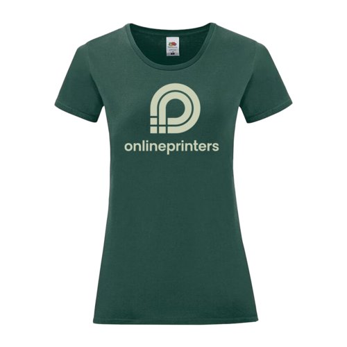 T-shirt verde in cotone da donna a maniche corte.