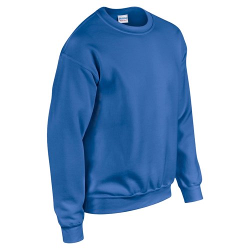 Felpa blu reale in cotone e poliestere con girocollo.