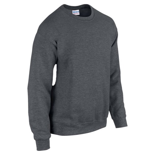 Felpa grigio mélange in misto cotone da uomo.