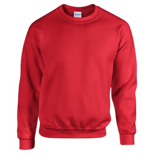 Felpa rossa da uomo in misto cotone con girocollo.
