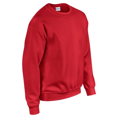 Felpa rossa da uomo girocollo in misto cotone.