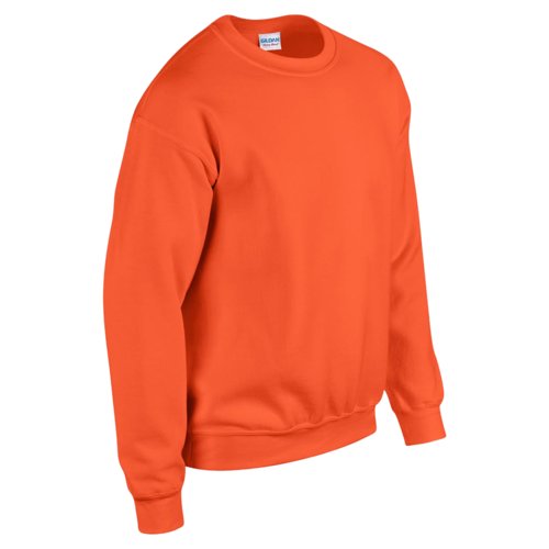 Felpa arancione da uomo in misto cotone con collo rotondo.