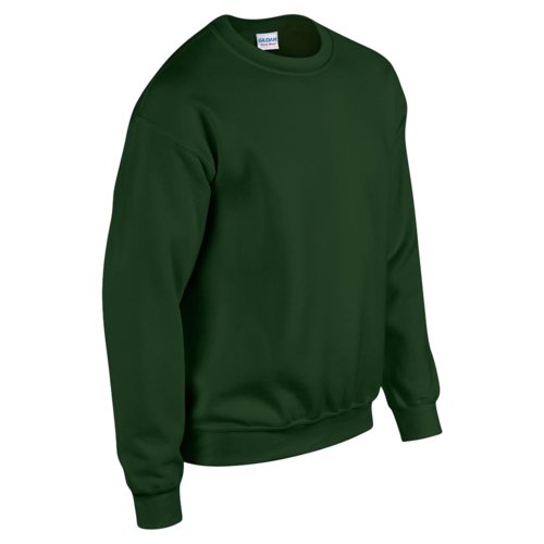Felpa verde scuro in misto cotone da uomo.