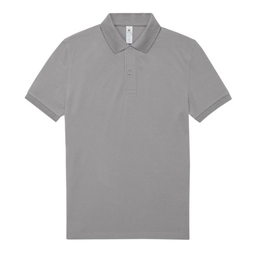 Polo grigia in cotone da uomo a maniche corte.