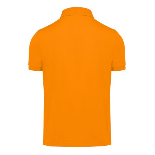 Polo da uomo arancione in cotone a maniche corte.