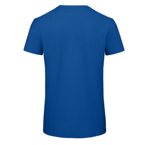 T-shirt blu reale in cotone organico a maniche corte.