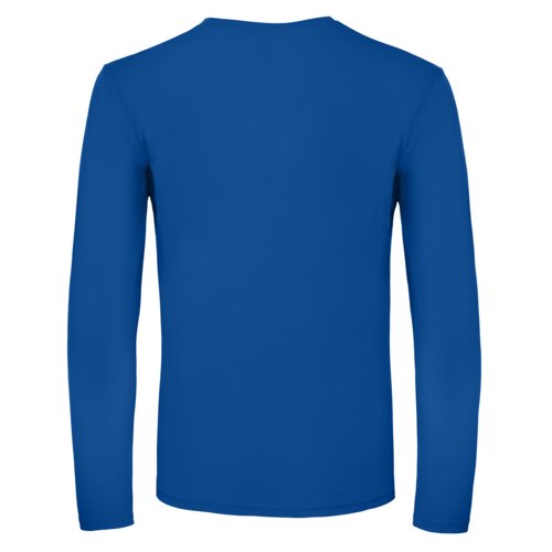 Maglietta a maniche lunghe in cotone blu royal da uomo.