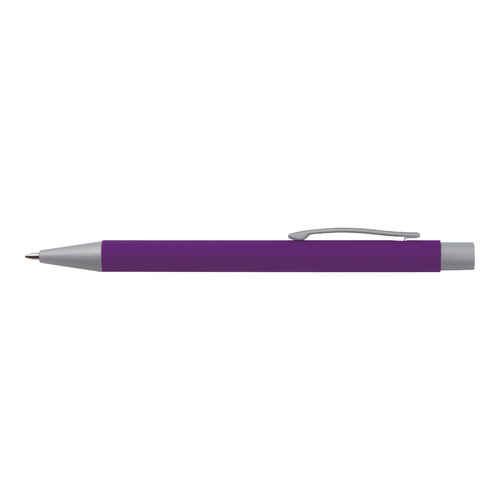 Set da scrittura viola con penna a sfera e ricariche.