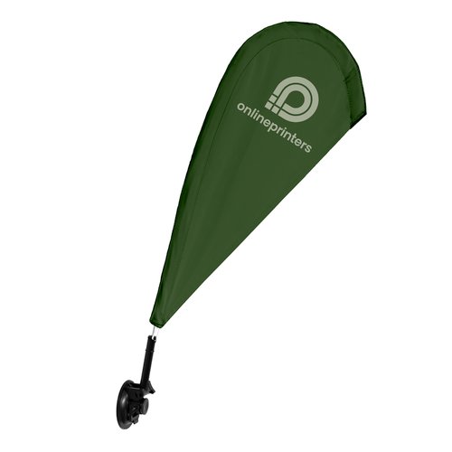 Bandiera verde a goccia per finestra con ventosa.