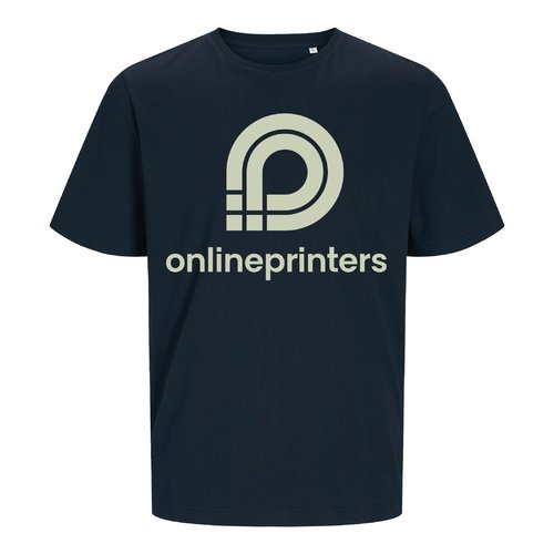 T-shirt blu navy in cotone biologico, vestibilit unisex.