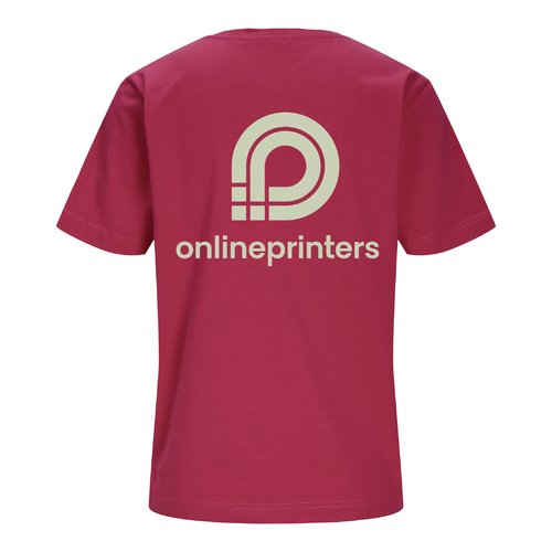 T-shirt fucsia in cotone biologico da donna.