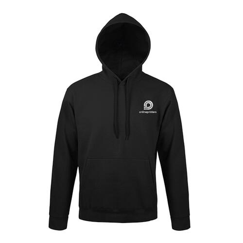 Felpa unisex con cappuccio e tasca a marsupio.