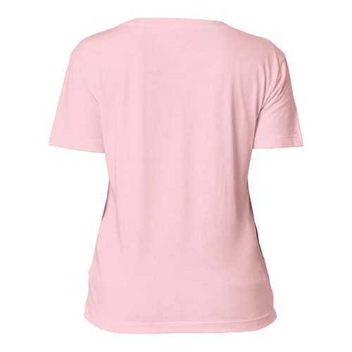 T-shirt rosa in cotone da donna a maniche corte.