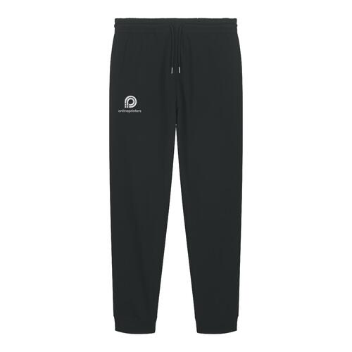 Pantaloni da jogging neri in cotone organico con coulisse.