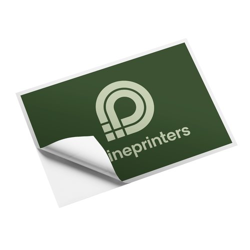 Adesivo rettangolare di carta in forma personalizzata.