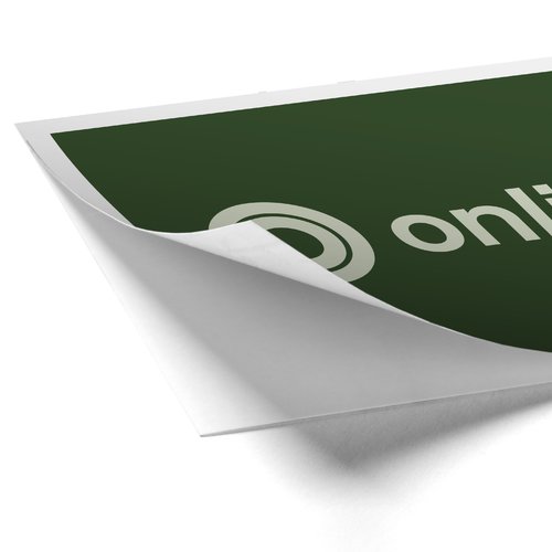 Adesivo quadrato in forma personalizzata.